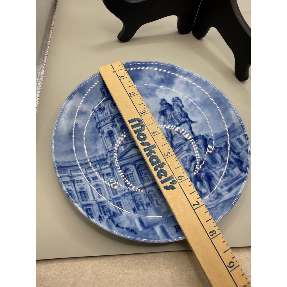Kaiser W Germany Berlin Stadteteller Hans Liska Blue White Collector Plate 8in - Picture 2 of 10
